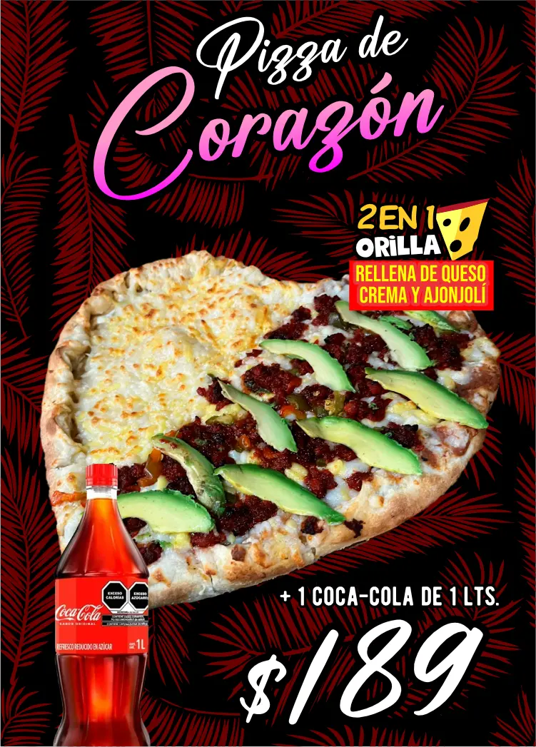 pizza de corazón